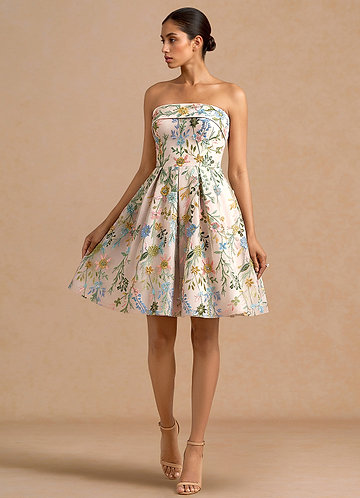 Evangeline Blush Pink Multi Mini Dress image1