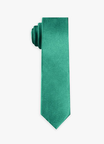 front Metallic Satin Wide Tie