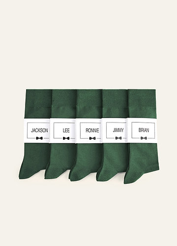 front Farblich Passende Herrensocken Mit Personalisiertem Etikett