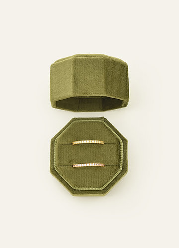 front Wedding Day Velvet Ring Box