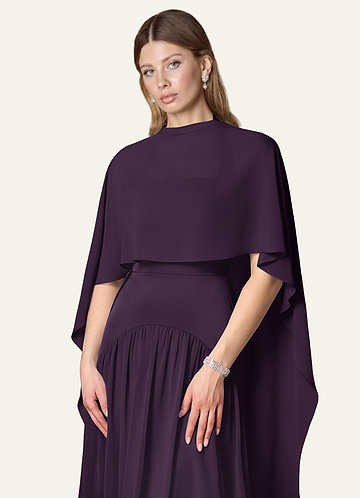 front Azazie Matching Color Chiffon Multiway Cape