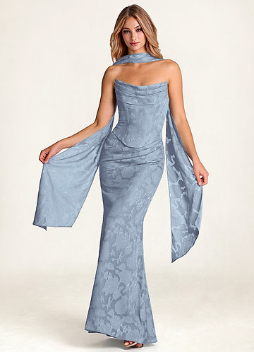 dusty blue dress accessories Adorable Dusty Blue Bridesmaid Dresses