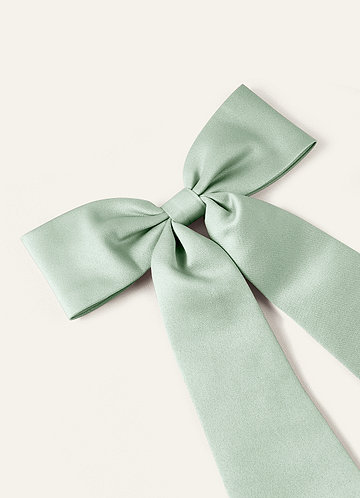 front Matching Color Matte Satin Bow Hair Tie Set