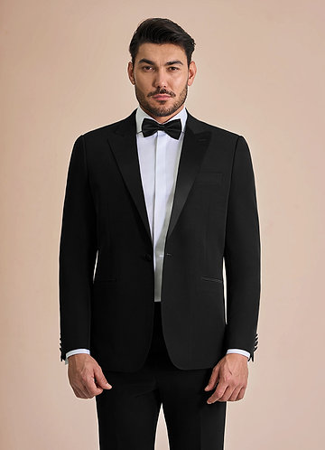 front Hudson Black Peak Lapel Tuxedos Jacket