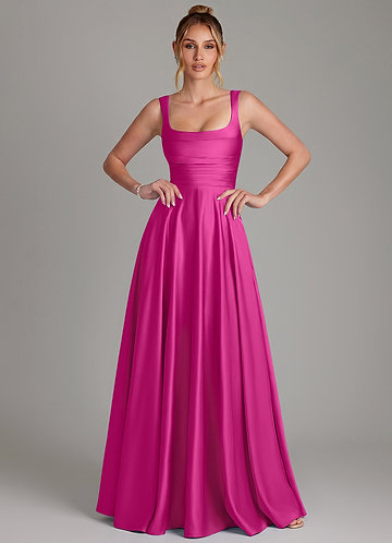 begonia pink bridesmaid dresses The Ruby Dress in Begonia Pink Lace 10 / Begonia Pink Lace