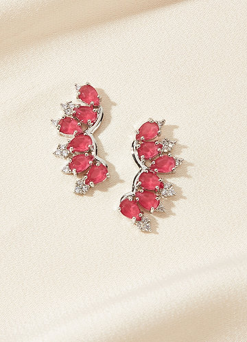 front Colored Crystal Constellation Earrings