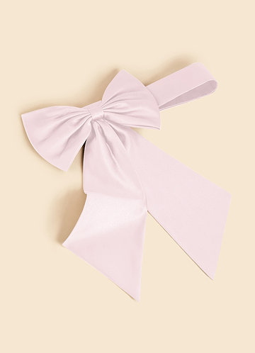 front Matching Color Matte Satin Bow Sash