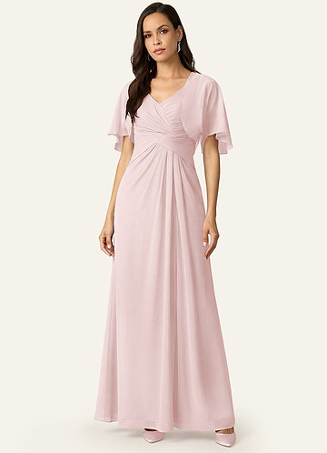 front Azazie Matching Color Salome Chiffon Wrap