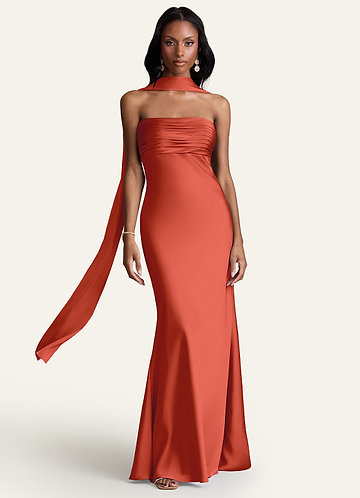 stacey's bridesmaid dresses Morilee Stacey 5812 Sheath Satin Bridal Gown – Wedding Shoppe main image 1