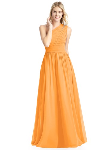 tangerine orange bridesmaid dresses