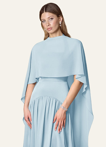 front Azazie Matching Color Chiffon Multiway Cape