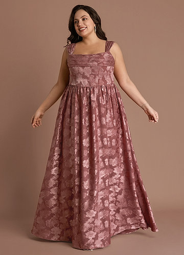 Hazel Vintage Rose Pleated Maxi Dress image1
