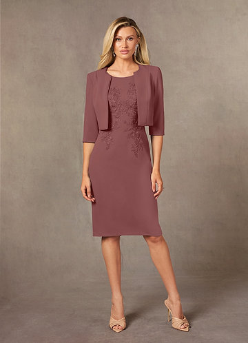 Azazie Ryne Moeder van de Bruid Jurken Kolom Jurk van Kant Woestijnroos image1