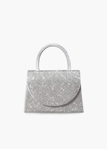 front Bolso De Mano Con Brillos De Diamantes