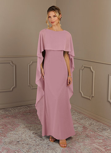 Azazie Dion Mother of the Brides Dresses Vintage Mauve Sheath Scoop Stretch Crepe Dress image1