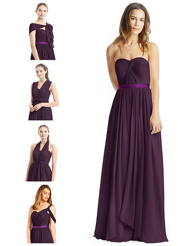 Charmeuse Burgundy Bridesmaid Dresses
