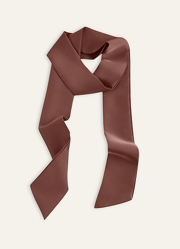 front Matching Color Stretch Satin Hair Scarf