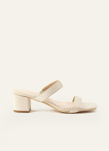 front Two Strap Low Chunky Heel Sandal