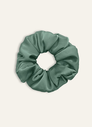 front Matching Color Bridesmaid Stretch Satin Over Size Scrunchies 3Pack
