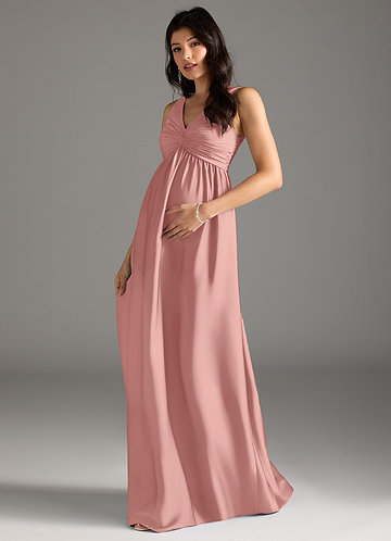 light pink maternity bridesmaid dresses Blush Pink Bridesmaid Dress Chiffon Size Medium