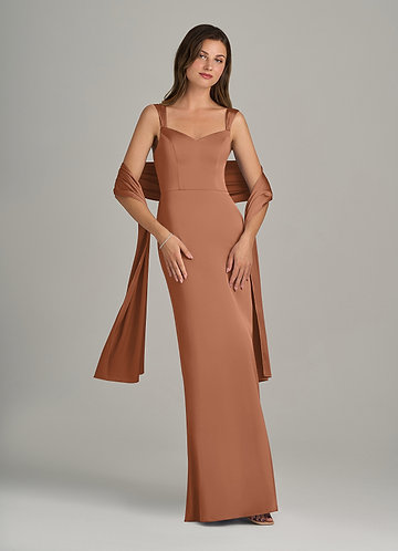 front Azazie Matching Color Stretch Satin Shawl