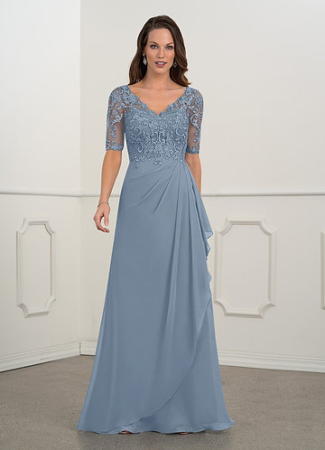 mother of the bride blue dress