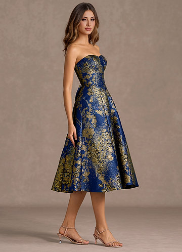 Blakely Navy Midi Dress image1