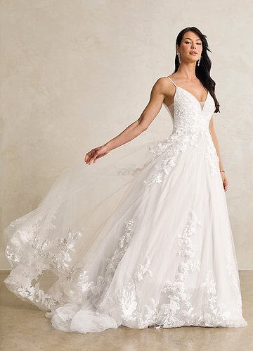 Azazie Rhodes Wedding Dress front