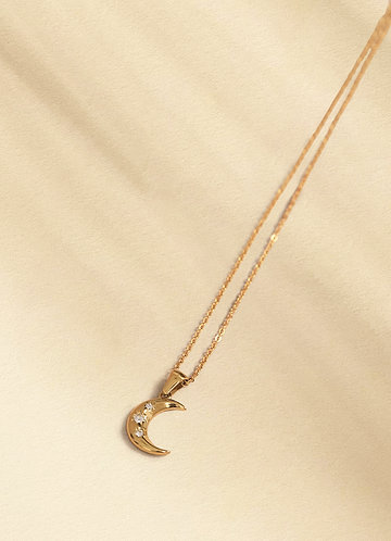 front Crescent Moon Necklace