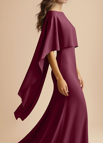 front Azazie Matching Color Stretch Satin Multiway Cape