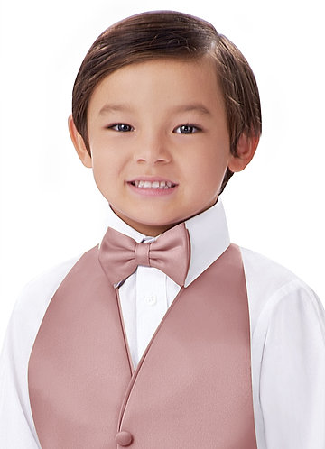 Boy's Matte Satin Pre-Tied Bow Tie front