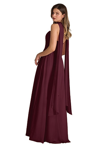 front Azazie Matching Color Chiffon Scarf