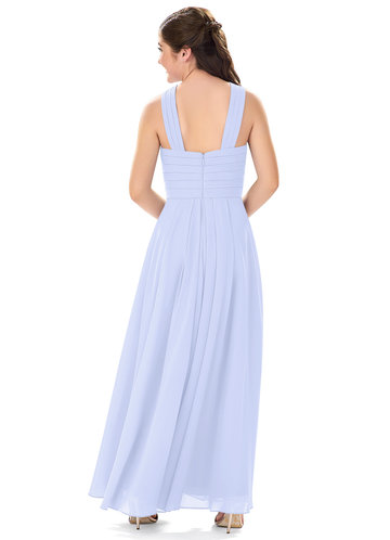 Bateau A-line Junior Bridesmaid Gowns with Bow Steel Grey
