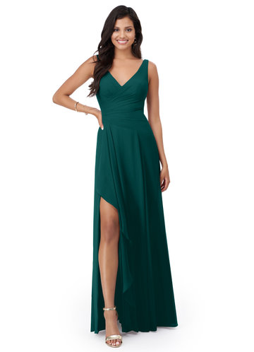 peacock color wedding dress