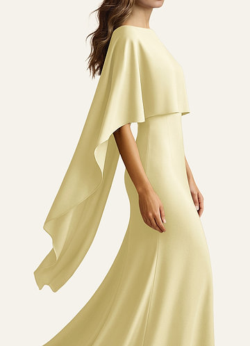 front Azazie Matchande färg stretchig satin flervägskappa