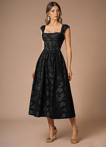Dana Black Midi Dress image1