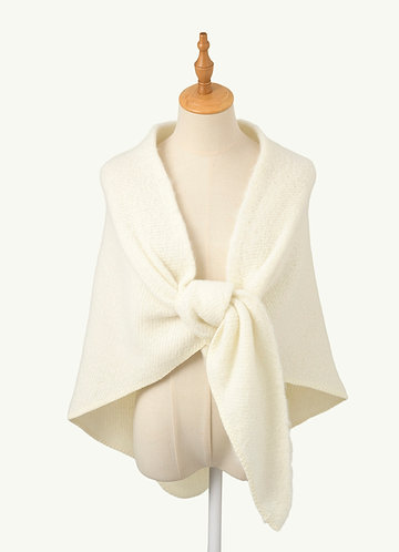 front Brushed Knit Tie Wrap