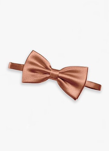 front Adjustable Metallic Satin Pre-Tied Bow Tie