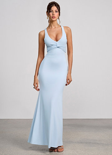 strapless open back dress Xscape Evenings Women's Ruffle Scuba Gown - Black