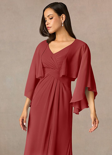 front Azazie Matching Color Deborah Chiffon Wrap