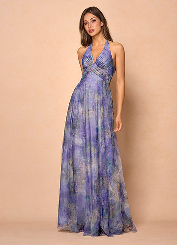 Josee Lilac Pleated Maxi Dress image1