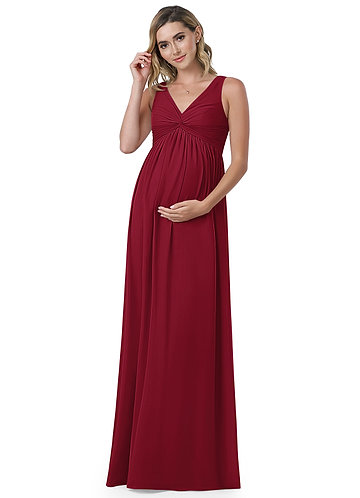 burgundy maternity bridesmaid dress