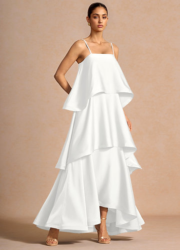 strapless open back dress Short Party Dress with Ruffled Shoulders White / XSmall