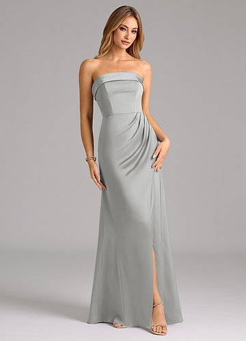 strapless grey bridesmaid dresses Poppy Ready To Ship Strapless Bridesmaids Dress main image 1
