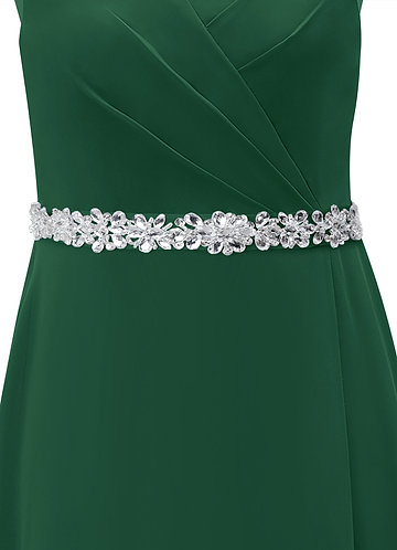 front Chiffon Sash with Starlight Beading 0