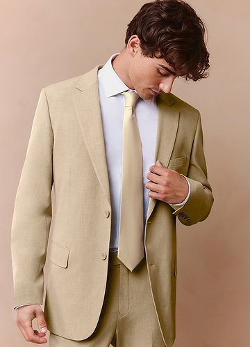 front James Champagne Structured Stretch Suit