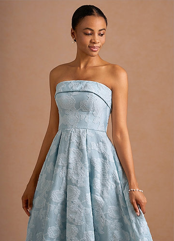 Bridesmaid Dress Pale Blue Wedding Guest Dress Light Blue Satin