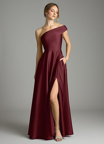 bridesmaid dresses in atlanta Elegant Off-Shoulder Spaghetti Strap Mermaid Long Bridesmaid Dress,PD3 –  AlineBridal main image 1