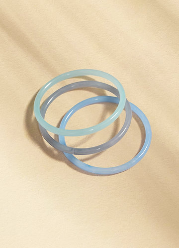 front Colored Bangle set of 3
