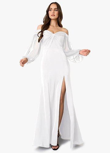 Maxine White Off the Shoulder Maxi Dress image1 0